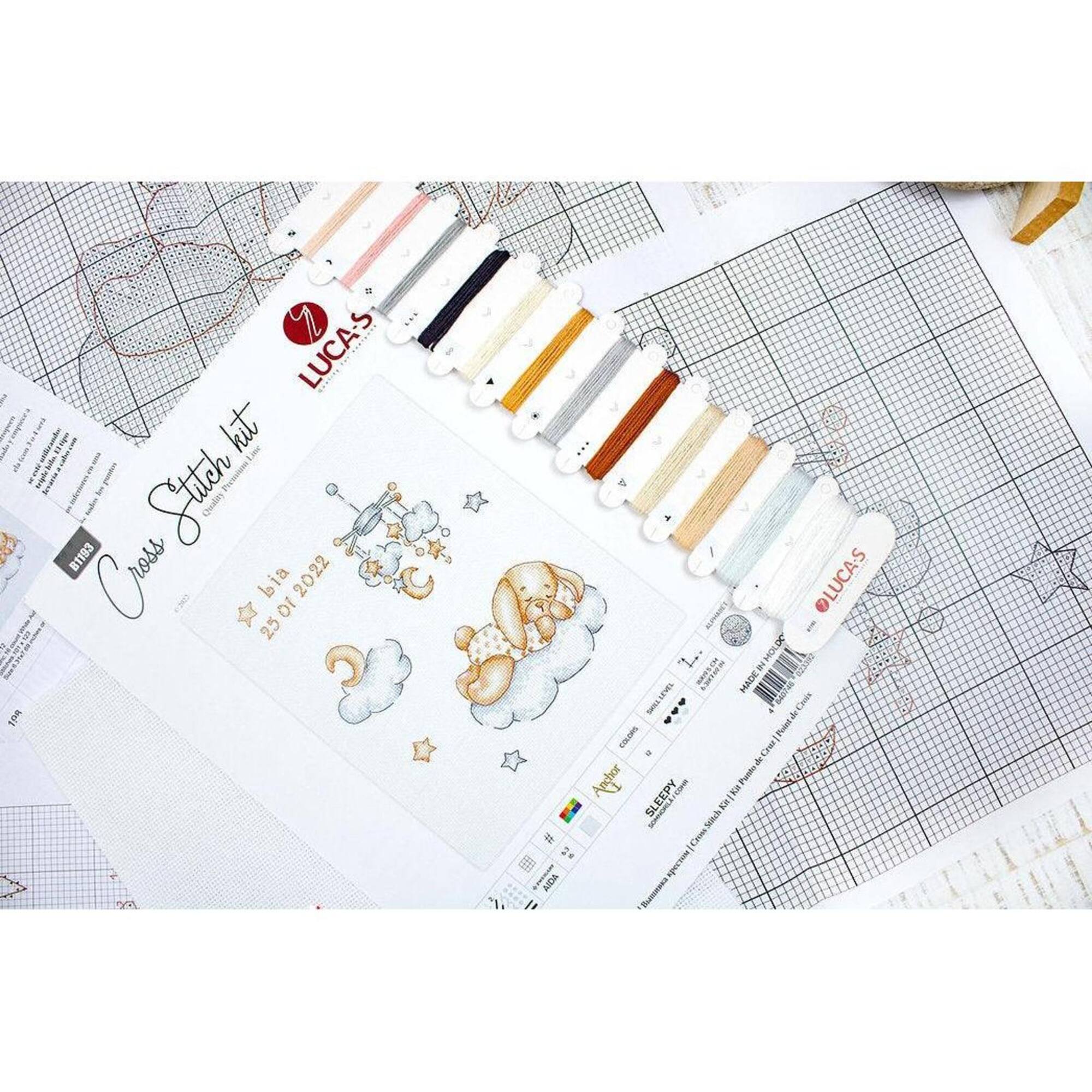 Luca-s Sleepy Counted Cross Stitch Kit